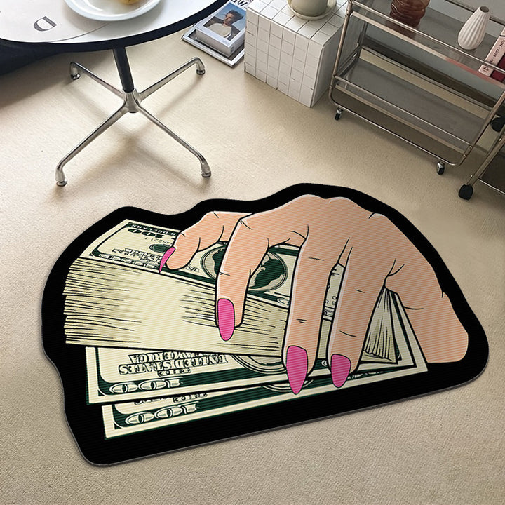 Money-Themed Floor Mat