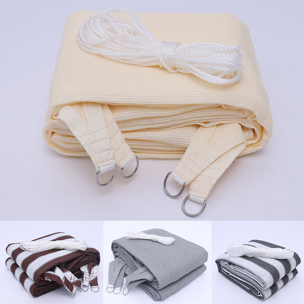 heavy-duty knitted UV protection rectangular sun shade sail with reinforced stainless steel D-ring anchors Stornfield