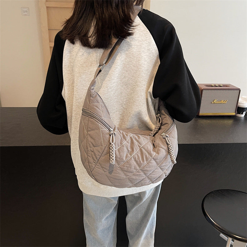 Quilted Soft Fabric Hobo Handbag Stornfield