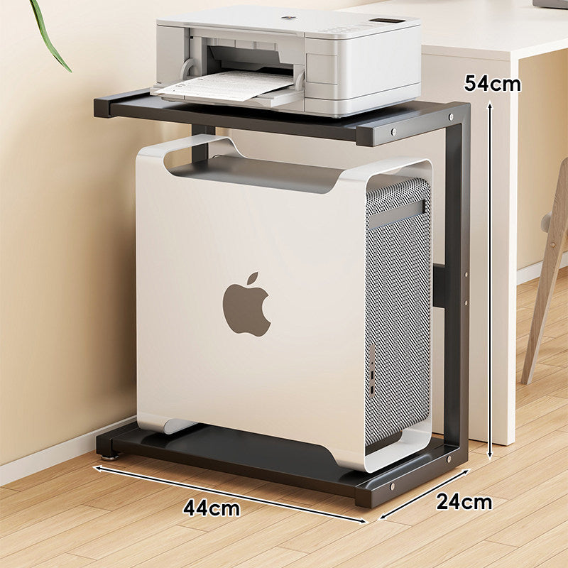 Two-Tier Space-Saving Under-Desk CPU Tower & Printer Stand