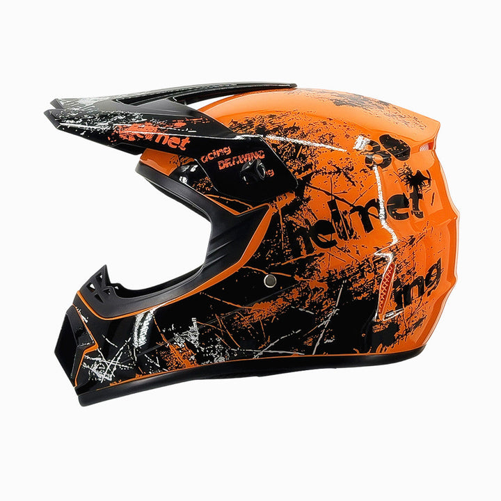 full-face motocross helmet with extended visor and reinforced chin guard Stornfield