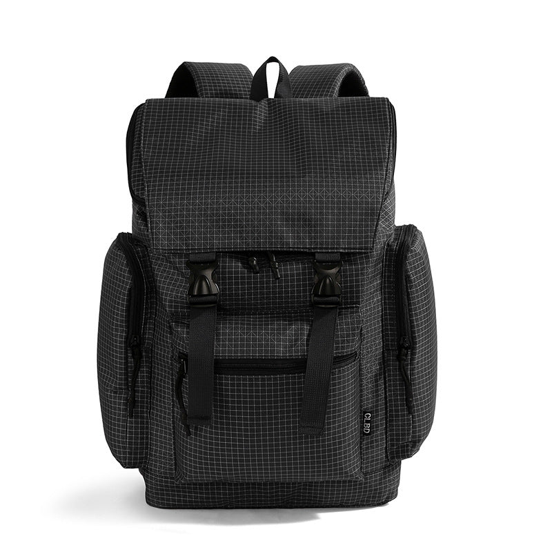 Versatile Multi-Functional Grid Pattern Backpack Stornfield