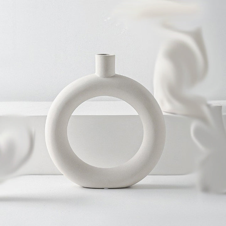 Decorative Ceramic Circle Vase