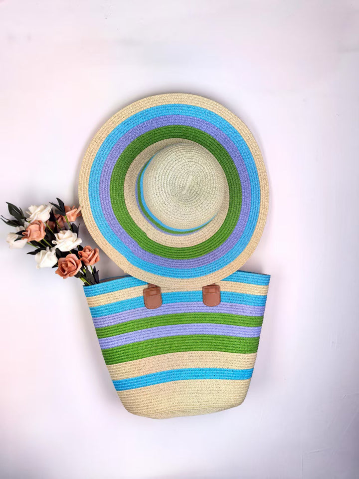 Summery beach bag and sun hat Stornfield