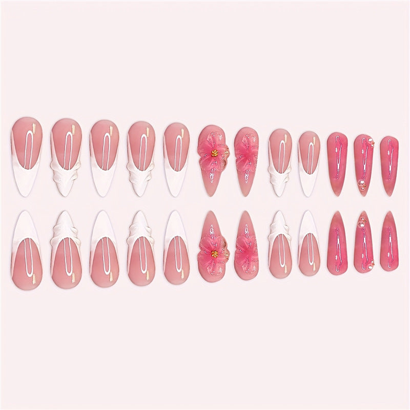 Floral 3D Press-On Nail Art Stornfield