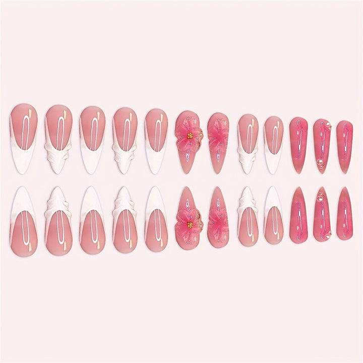 Floral 3D Press-On Nail Art Stornfield