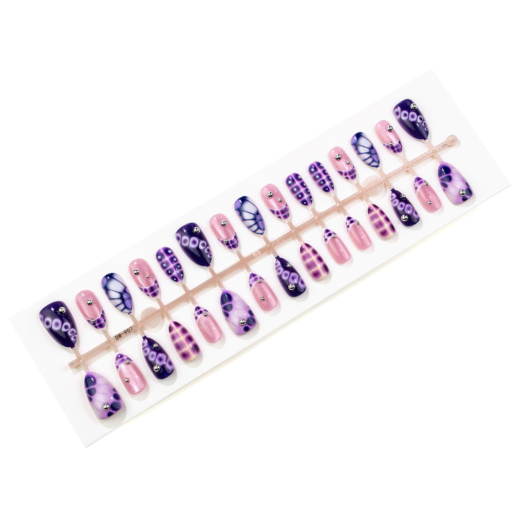 Elegant Decorative Press-On Nail Set Stornfield