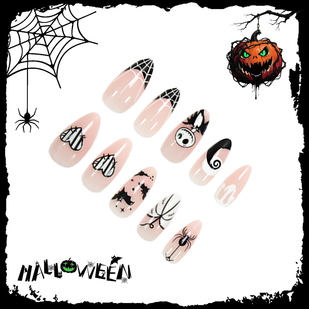 Halloween Artificial Nail Set with Playful-Spooky Designs Stornfield