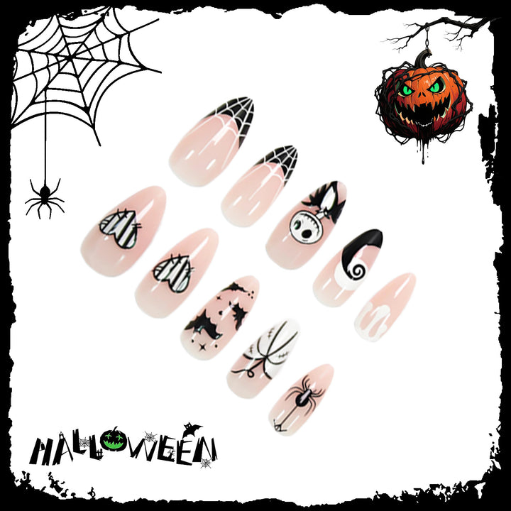 Halloween Artificial Nail Set with Playful-Spooky Designs Stornfield