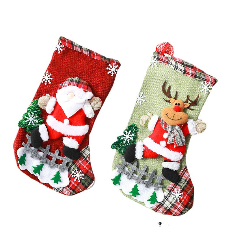 Festive Christmas stocking with cute Santa Claus motif Stornfield
