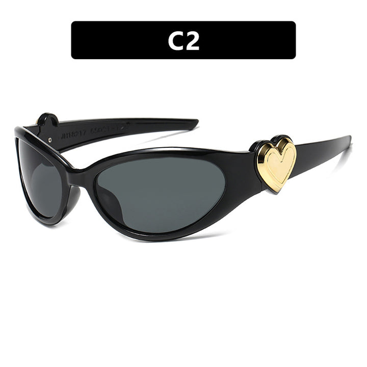 Ladies fashionable sunglasses with heart-shaped detail Stornfield