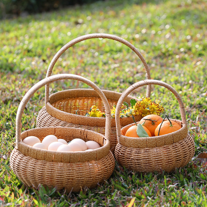 Unisex Handwoven Shopping Basket with Practical Handle Stornfield