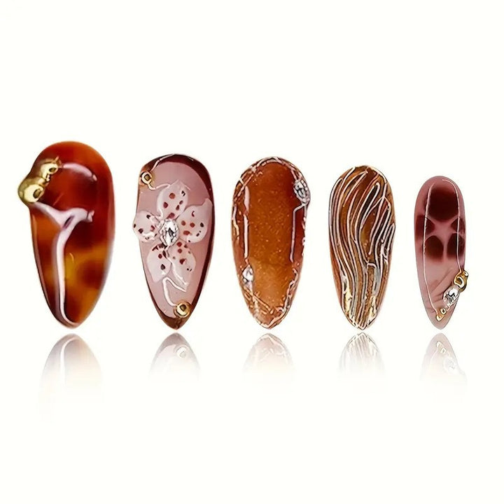3D Floral Acrylic Nail Enhancements Stornfield 1787977799