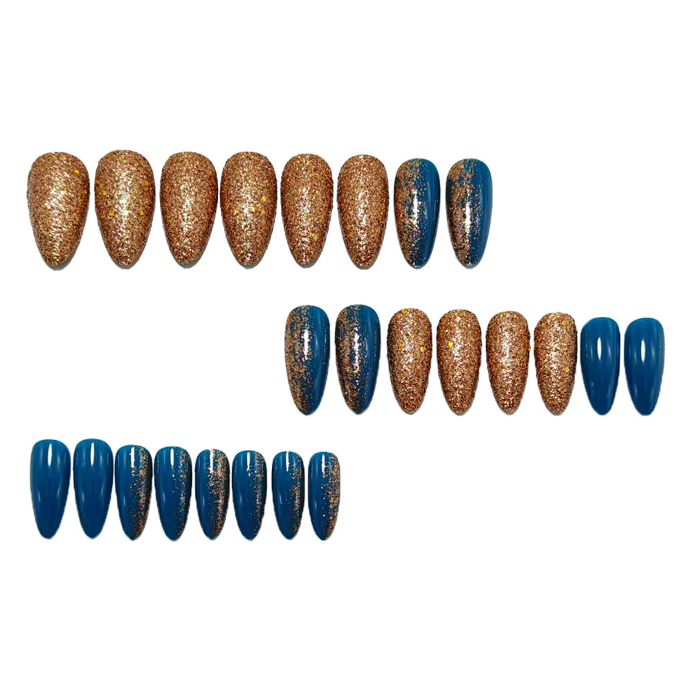 Glamorous artificial nails with sparkling accents Stornfield