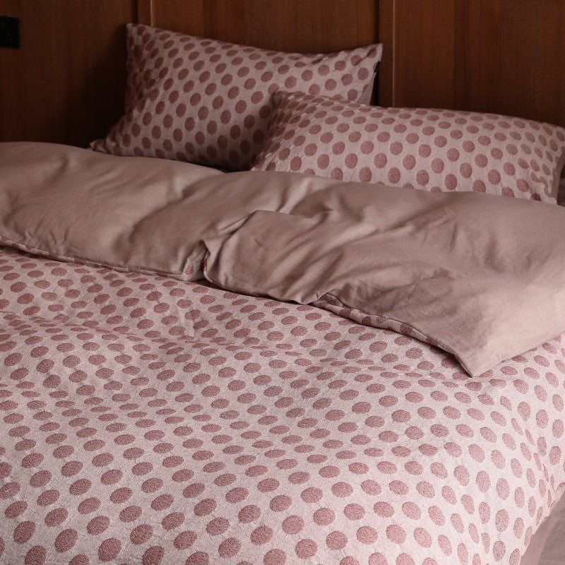 Luxury Jacquard Polka Dot Duvet Cover Set