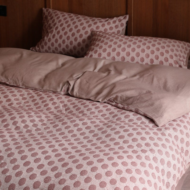 Luxury Jacquard Polka Dot Duvet Cover Set