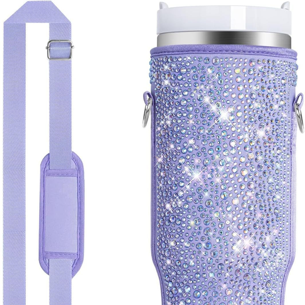 Ladies water bottle holder with sparkling rhinestones Stornfield