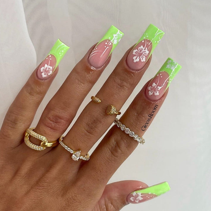 Floral Acrylic Nail Enhancements Stornfield 1789915564