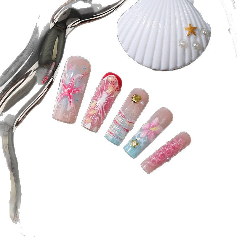 Tropical Ocean-Inspired Press-On Nail Set Stornfield