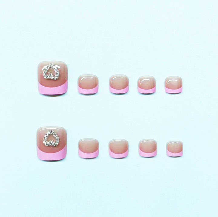 Nail art set with elegant heart accents Stornfield