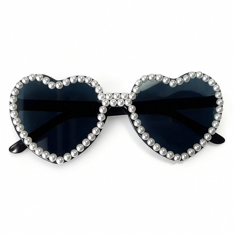 Heart-Shaped Pearl-Accent Sunglasses Stornfield