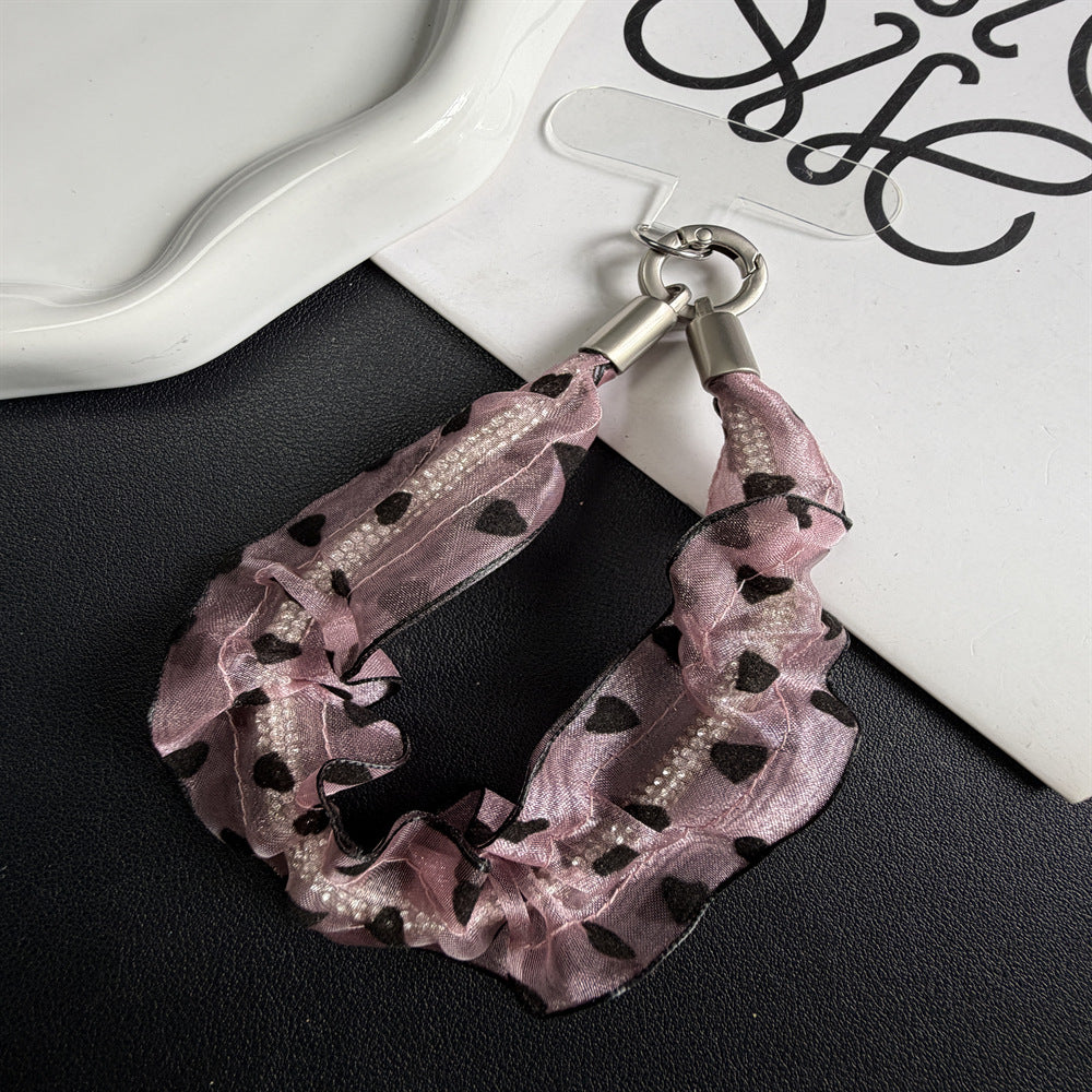 Heart-Patterned Hair Scrunchie Stornfield