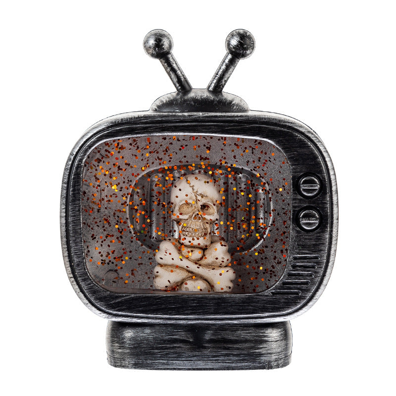 Vintage Halloween TV Snow Globe