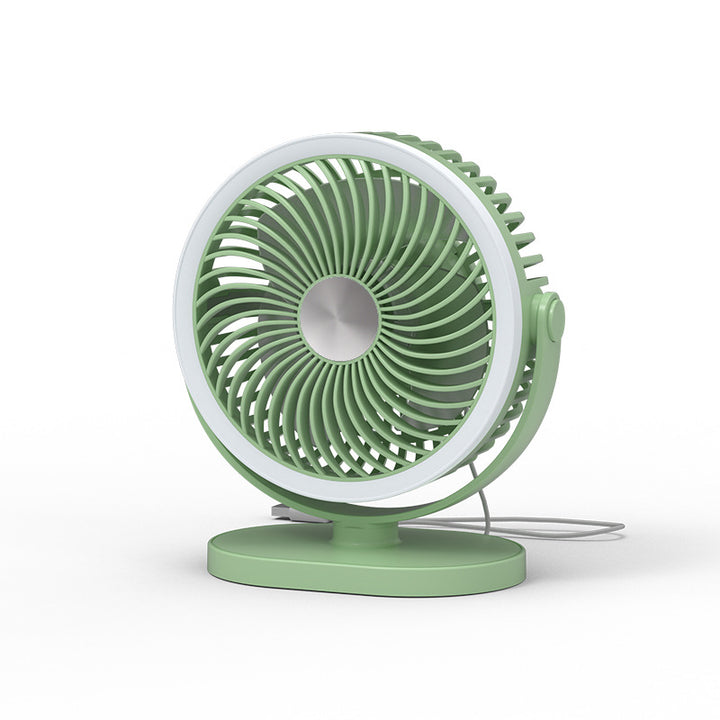 Ladies portable table fan with LED ring lighting Stornfield