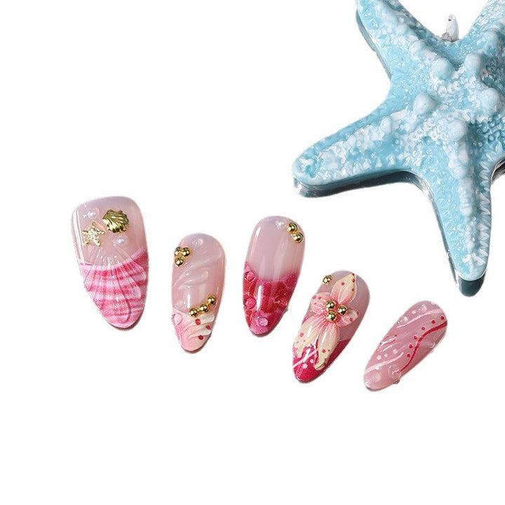 Shell-Inspired Decorative Press-On Nails Stornfield