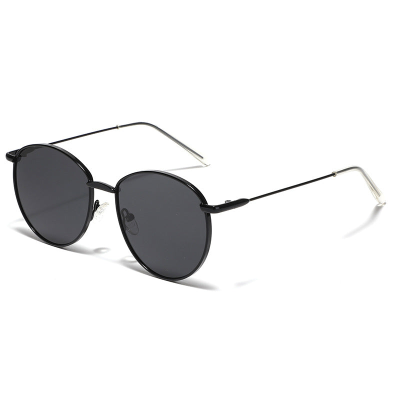 Women's round sunglasses with slim metal frame and polarized lenses Stornfield