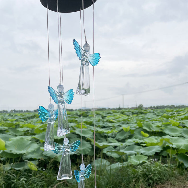 LED Solar Butterfly Wind Chime Garden Hanging Light Stornfield