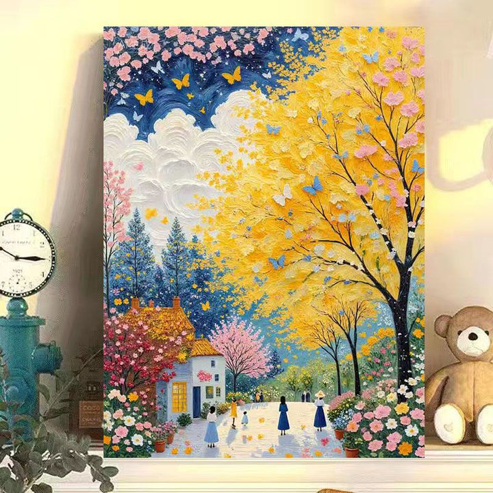 Scenic Autumn Landscape Canvas Art Print Stornfield