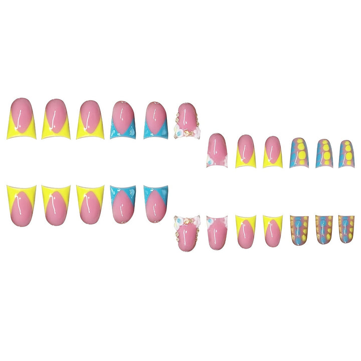 Decorative Press-On Nails with Rhinestone Accents Stornfield