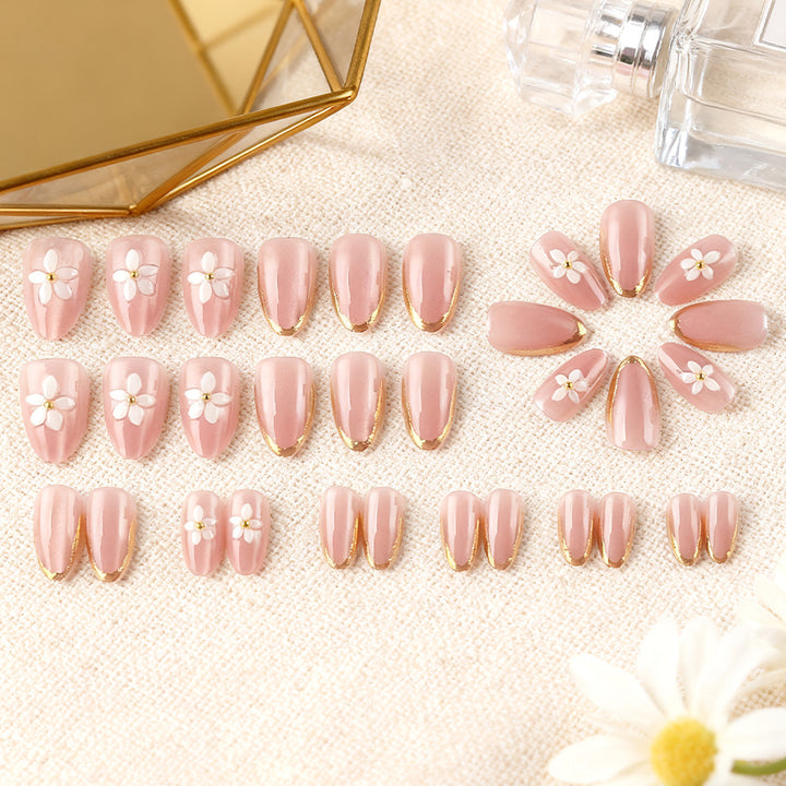 Floral Embellished Gel Nail Art Stornfield
