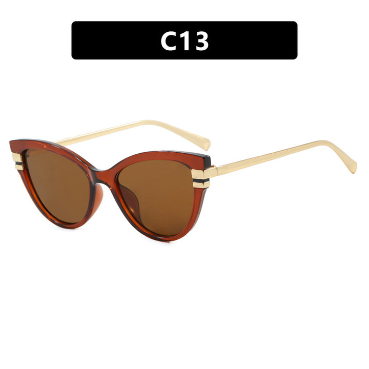 Ladies Cat-Eye Sunglasses with Elegant Metal Accents Stornfield