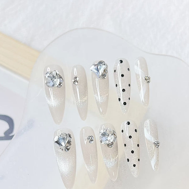 Crystal-Embellished Press-On Nail Set