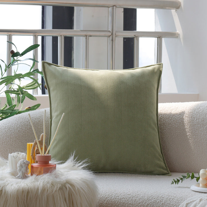 Decorative pillow with plant design