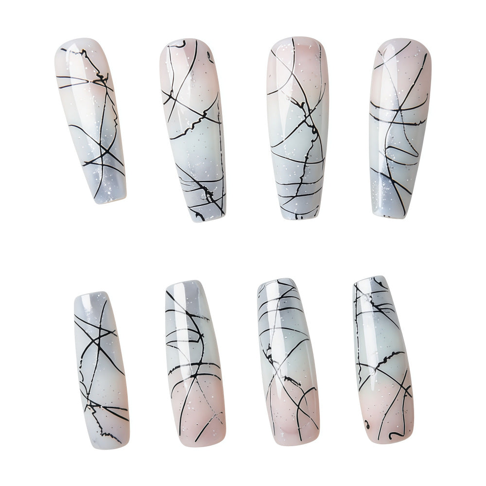 Designer Artificial Nails with Modern Line Style Stornfield