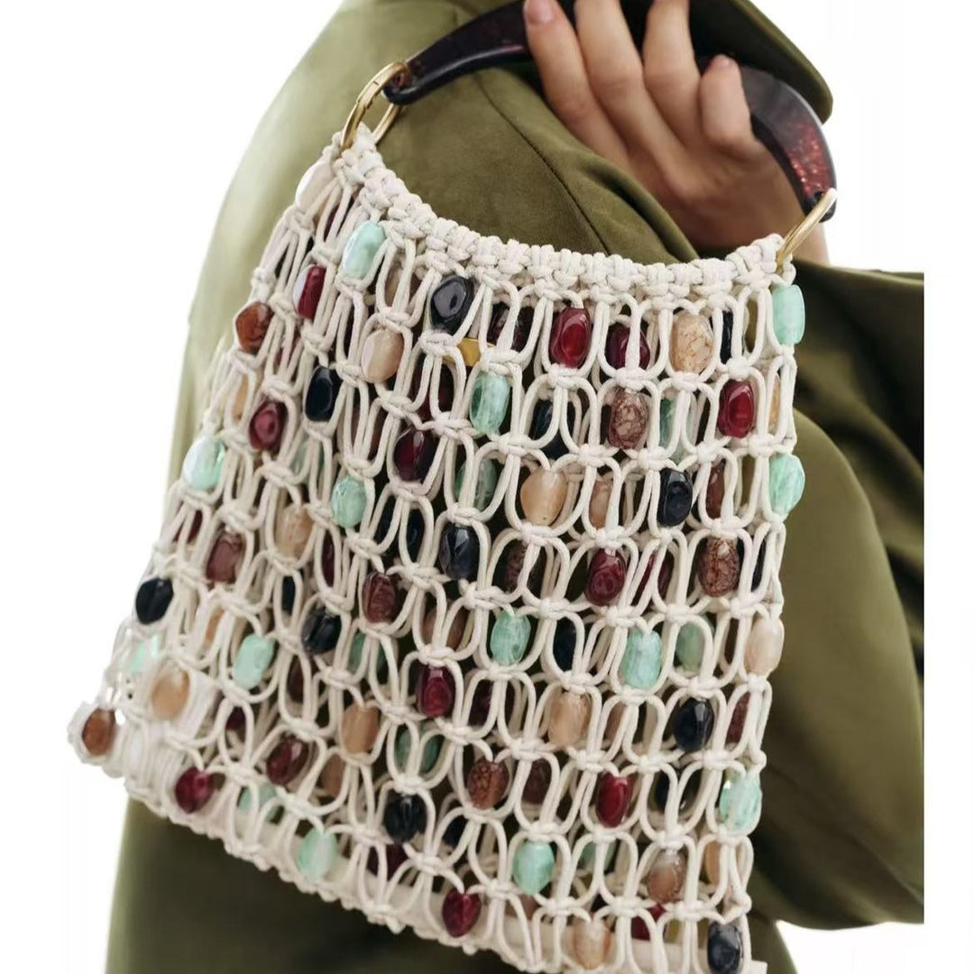 Handcrafted Beaded Tote Bag