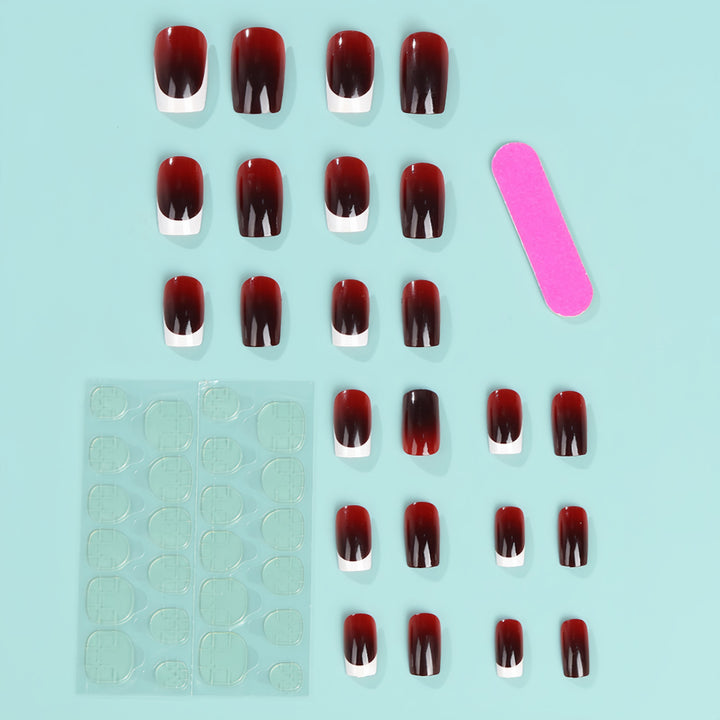 Elegant French Tip Artificial Nails Stornfield