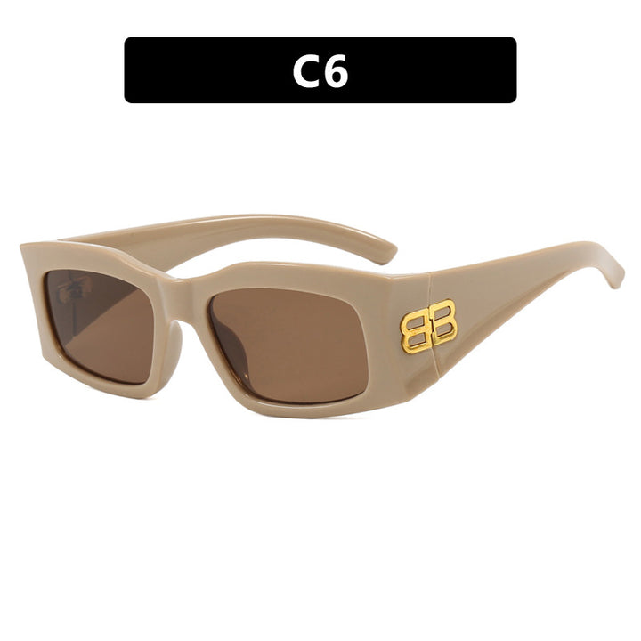 Women's fashionable sunglasses with angular frame and polarized lenses Stornfield