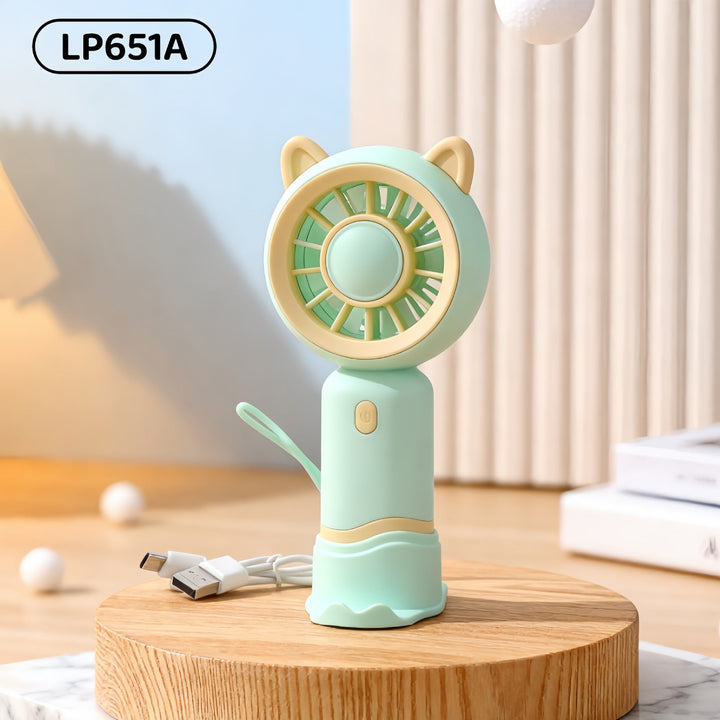 Ladies Portable Mini Handheld Fan with Cat Ears Stornfield