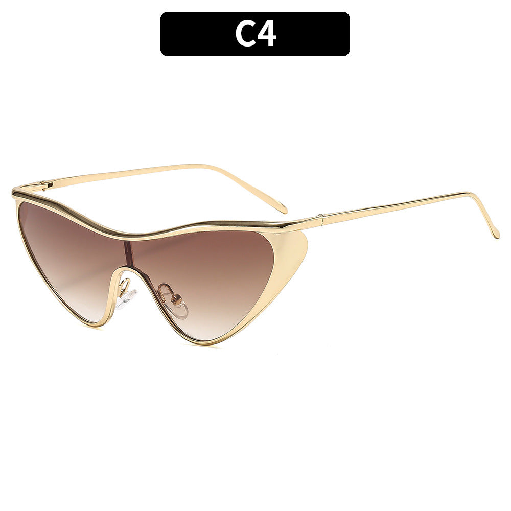 Futuristic Geometric Shield Sunglasses