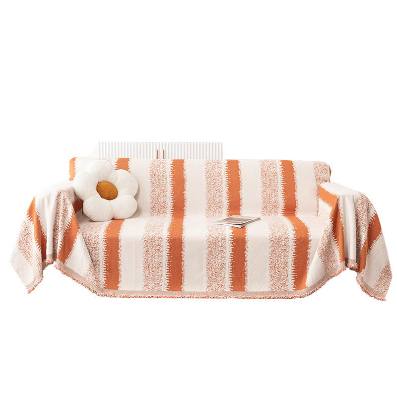 Textured Striped Throw Blanket