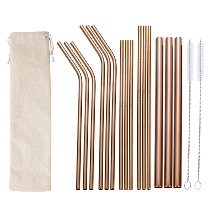 Stainless Steel Straw Set with Cleaning Brushes Stornfield