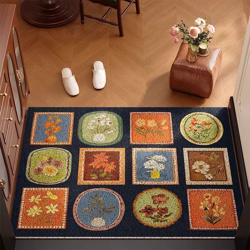 Vintage Floral Pattern Doormat