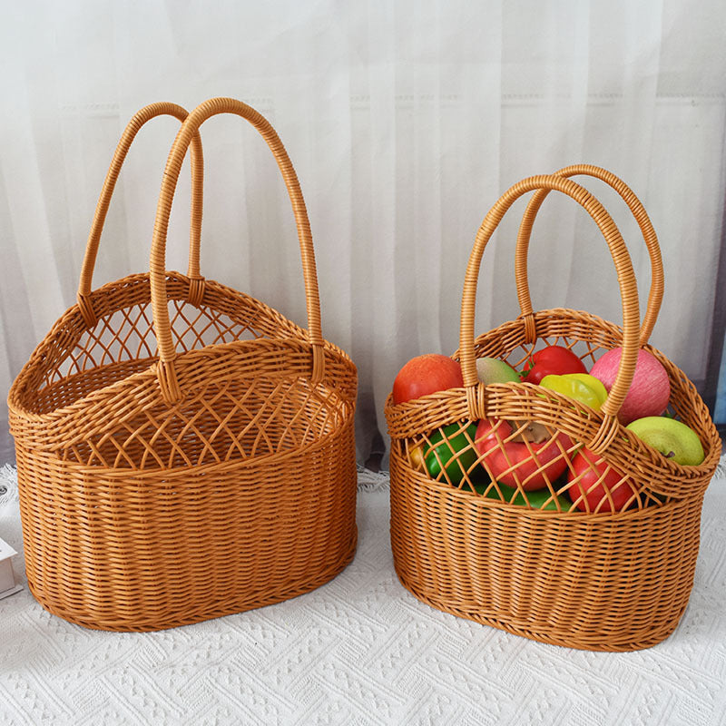 Handwoven Market Tote Basket Stornfield