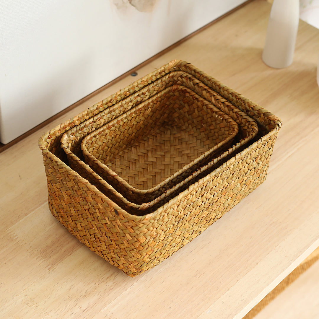 Unisex storage basket made of natural woven Stornfield