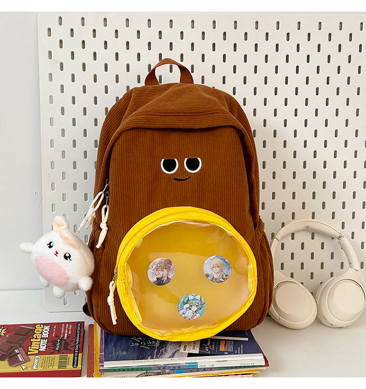 Backpack with Transparent Viewing Window and Animal Pendant Stornfield
