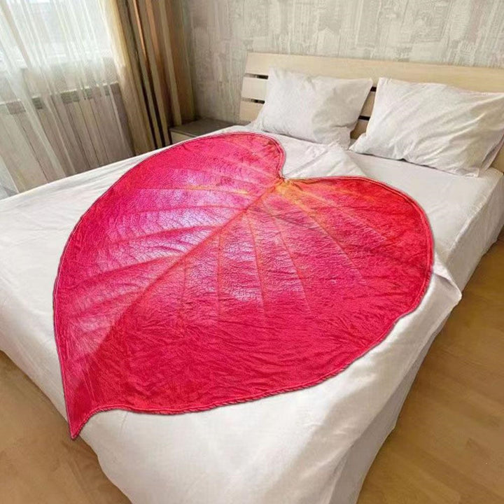 Leaf-Shaped Decorative Throw Blanket